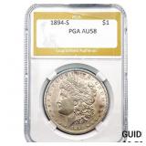 1894-S Morgan Silver Dollar PGA AU58