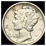 1918 Silver Mercury Dime CLOSELY UNCIRCULATED