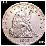 1843 Seated Liberty Dollar UNCIRCULATED