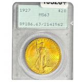 1927 $20 Gold Double Eagle PCGS MS63