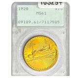 1928 $20 Gold Double Eagle PCGS MS61