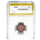 1909 Wheat Cent PGA MS66 RB