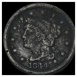 1844 Braided Hair Large Cent HIGH GRADE