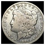 1893-CC Silver Morgan Dollar LIGHTLY CIRCULATED