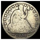 1854-O Silver Seated Liberty Quarter HIGH GRADE