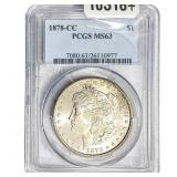 1878-CC Morgan Silver Dollar PCGS MS63