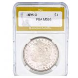 1898-O Morgan Silver Dollar PGA MS66