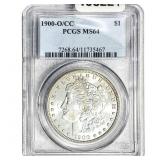1900-O/CC Morgan Silver Dollar PCGS MS64