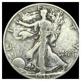 1938-D Silver Walking Liberty Half Dollar LIGHTLY
