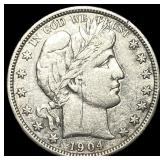 1904-O Barber Half Dollar CLOSELY UNCIRCULATED