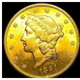 1891-S Gold $20 Liberty Double Eagle UNCIRCULATED