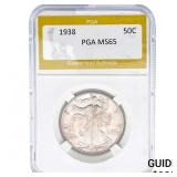 1938 Walking Liberty Half Dollar PGA MS65