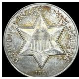 1861 Silver Three-Cent Piece UNCIRCULATED