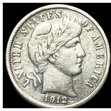 1912-S Silver Barber Dime CLOSELY UNCIRCULATED