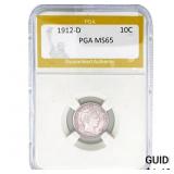 1912-D Barber Dime PGA MS65