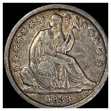 1838 Seated Liberty Dime NEARLY UNCIRCULATED