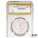 1879-S Morgan Silver Dollar PGA MS65