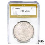 1884-O Morgan Silver Dollar PGA MS66