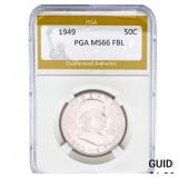 1949 Franklin Half Dollar PGA MS66 FBL