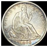 1860-O Silver Half Dollar NEARLY UNCIRCULATED