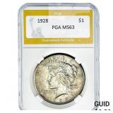1928 Silver Peace Dollar PGA MS63