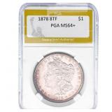 1878 8TF Morgan Silver Dollar PGA MS64+
