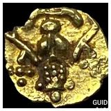 1600-1800 India .014oz Gold Fanam UNCIRCULATED