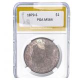 1879-S Morgan Silver Dollar PGA MS64