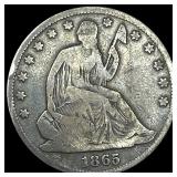1865 Seated Liberty Half Dollar NICELY CIRCULATED