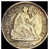 1873-S Silver Half Dime CLOSELY UNCIRCULATED