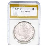 1904-O Morgan Silver Dollar PGA MS67