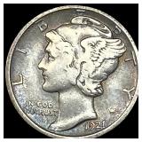 1921 Silver Mercury Dime LIGHTLY CIRCULATED