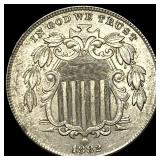 1882 Shield Nickel CHOICE AU