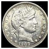 1903-S Silver Barber Quarter CLOSELY UNCIRCULATED