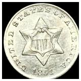 1851 Silver Three-Cent Piece UNCIRCULATED