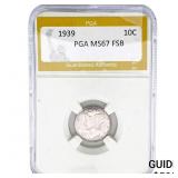 1939 Mercury Silver Dime PGA MS67 FSB