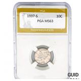 1937-S Mercury Silver Dime PGA MS63