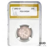 1892-O Barber Quarter PGA MS64