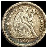 1852-O Silver Seated Liberty Dime NEARLY UNCIRCULA