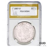 1887-O Morgan Silver Dollar PGA MS64