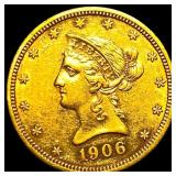 1906-D $10 Gold Eagle CLOSELY UNCIRCULATED
