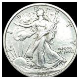 1917 Walking Liberty Half Dollar CLOSELY UNCIRCULA