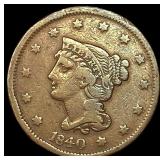 1840 Braided Hair Large Cent LIGHTLY CIRCULATED