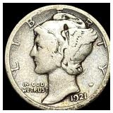 1921-D Silver Mercury Dime LIGHTLY CIRCULATED