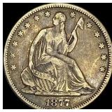 1877 Seated Liberty Half Dollar NEARLY UNCIRCULATE