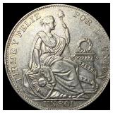 1934 Peru Silver Un Sol UNCIRCULATED