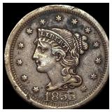 1853 Braided Hair Large Cent CLOSELY UNCIRCULATED