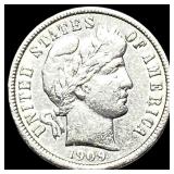 1909 Barber Dime CLOSELY UNCIRCULATED