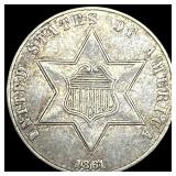 1861 Silver Three-Cent Piece CLOSELY UNCIRCULATED