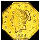 1870 Gold 50 Cents California Fractional HIGH GRAD